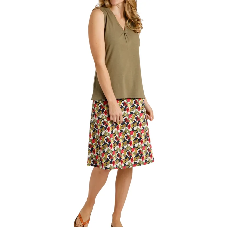 weird fish womens skirt malmo floral print jersey pearl grey1