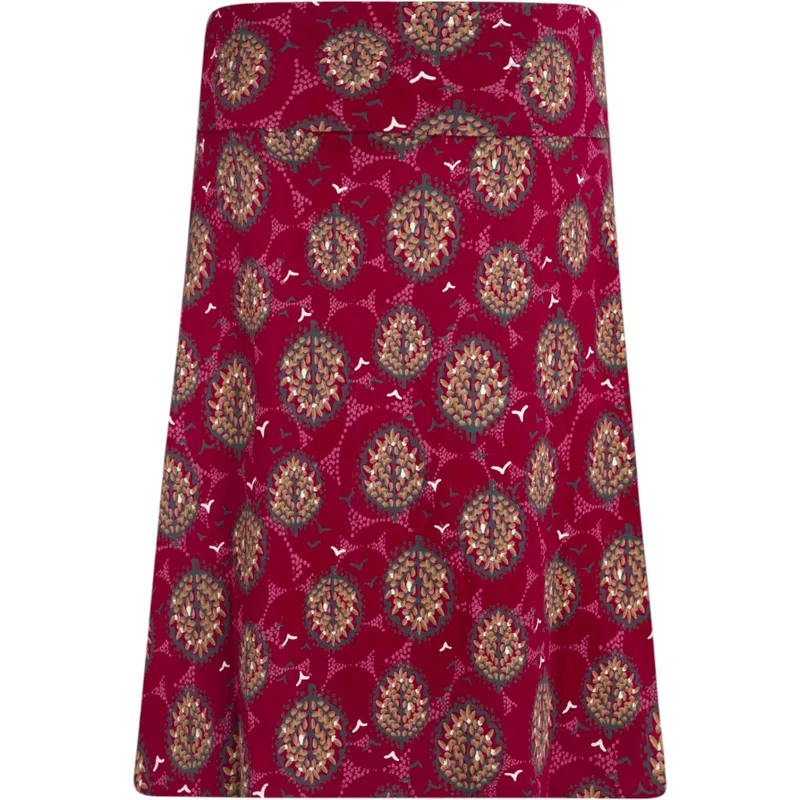 weird fish womens skirt malmo organic jersey skirt mulled wine bottom1
