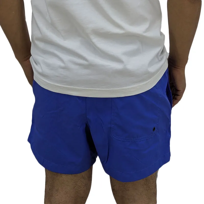 mens swimming shorts surf shorts length trunks beachwear blue0