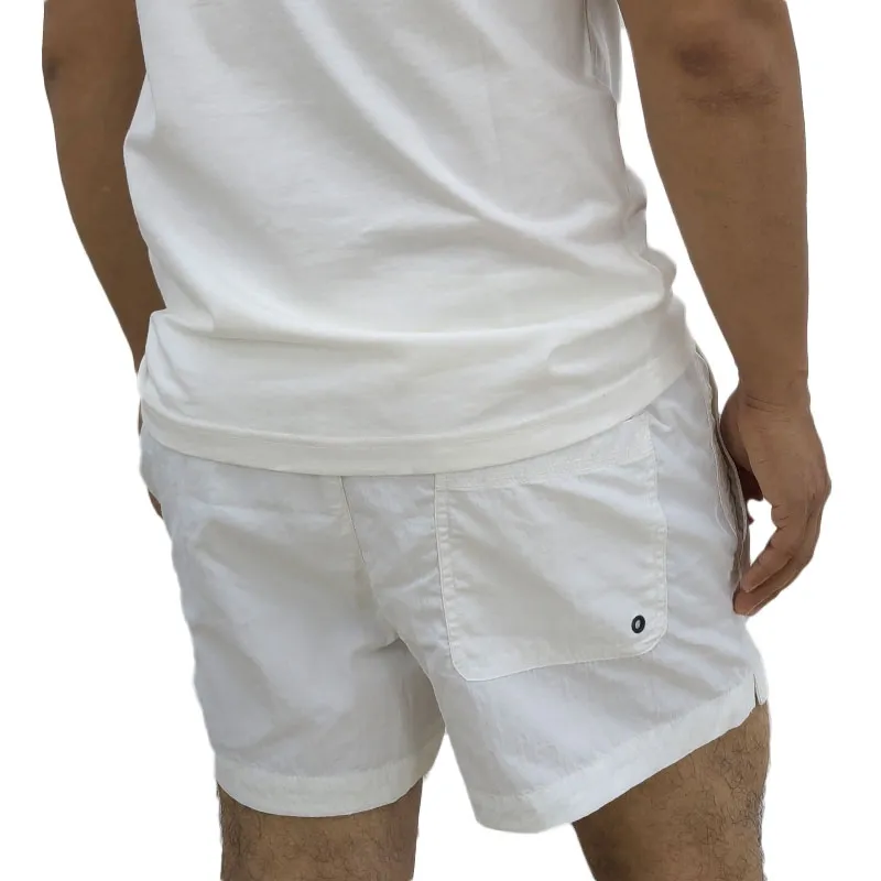 mens swimming shorts surf shorts length trunks beachwear white0