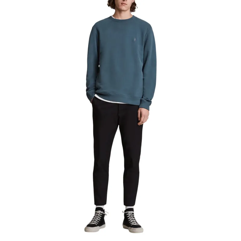 all saints reven mens sweatshirts pullover jumper teal blue0