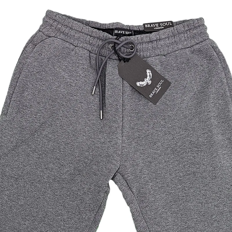 brave soul mens joggers fleece bottoms casual trousers charcoal0