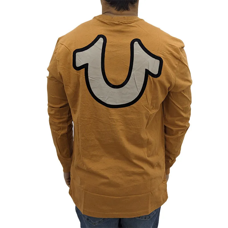 true religion 107704 mens t shirts light brown0