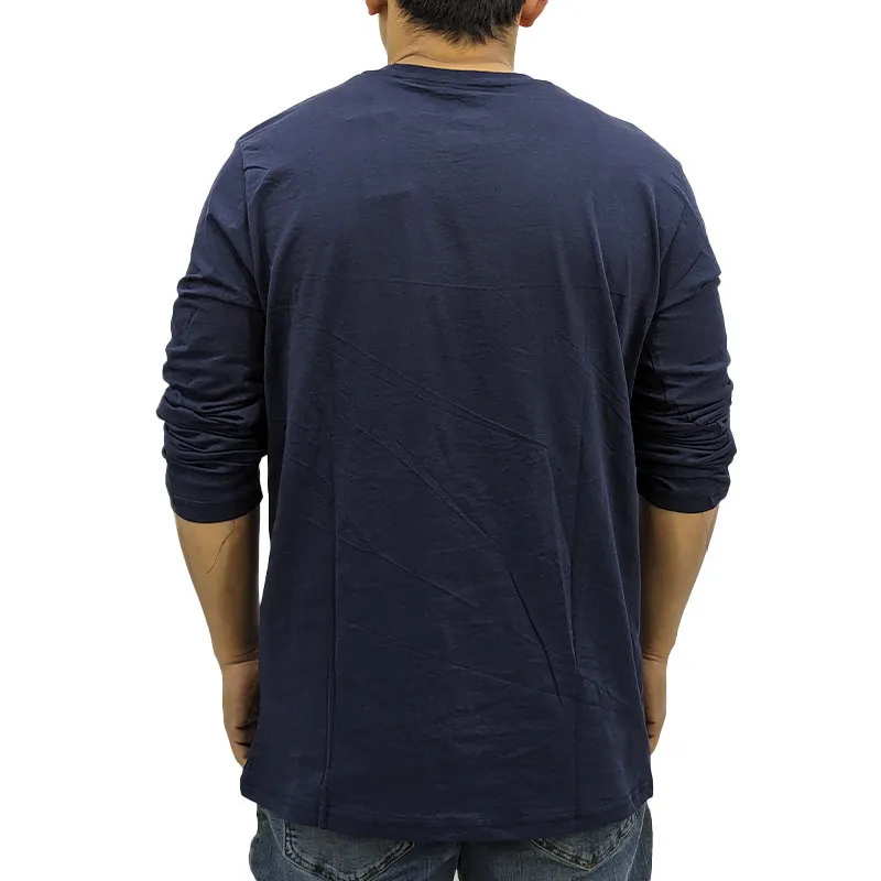 jack & jones mens long sleeve t shirts crew neck top navy0
