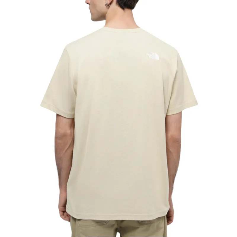 the north face mens t shirts woodcut dome soft cotton tee beige0