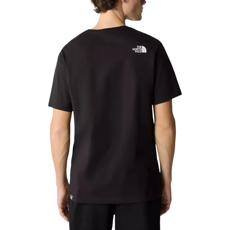 the north face mens t shirts ss mountain line tee black0