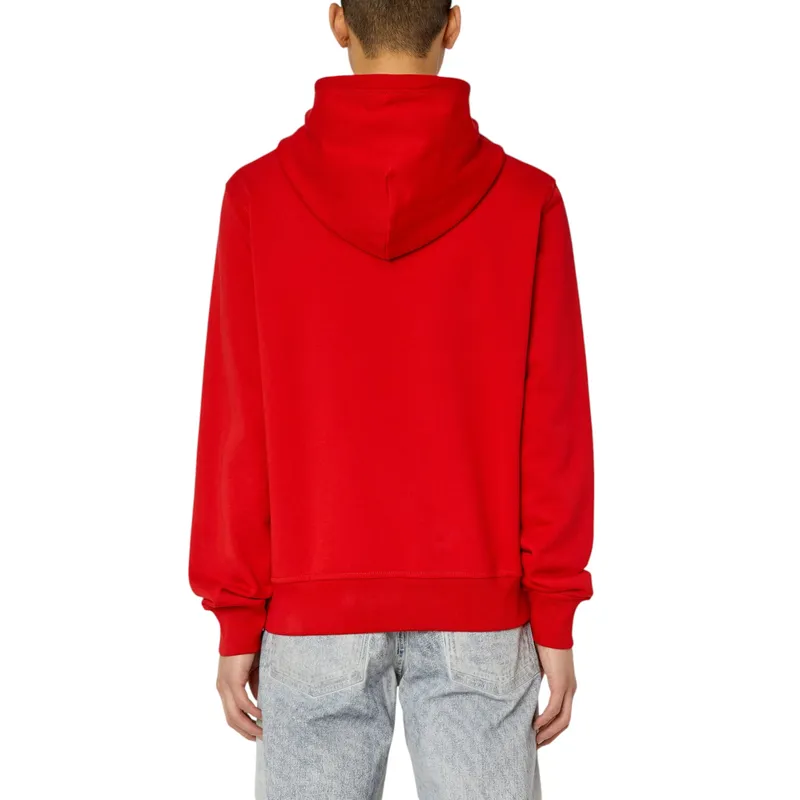 diesel s-ginn rgead mens pullover hoodie oversized red0