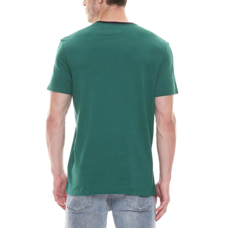 tommy hilfiger mens t shirt crew neck signature stripe tino tee teal green0