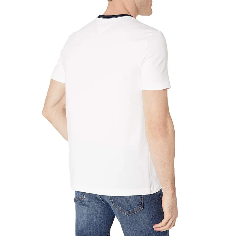 tommy hilfiger mens t shirt crew neck signature stripe tino tee white0
