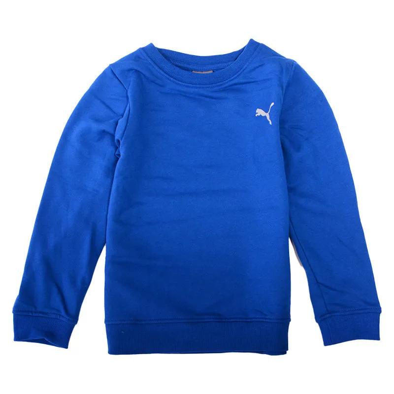 puma kids tracksuit cotton sweatshirt joggers full set blue0