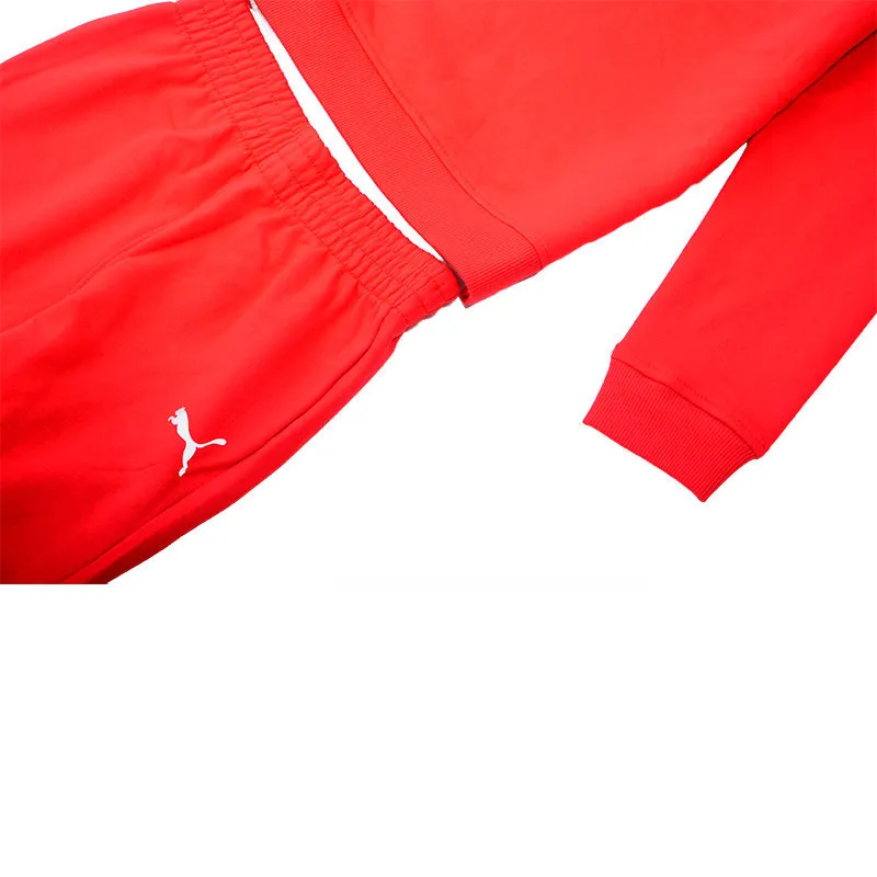 puma kids tracksuit cotton sweatshirt joggers full set red0