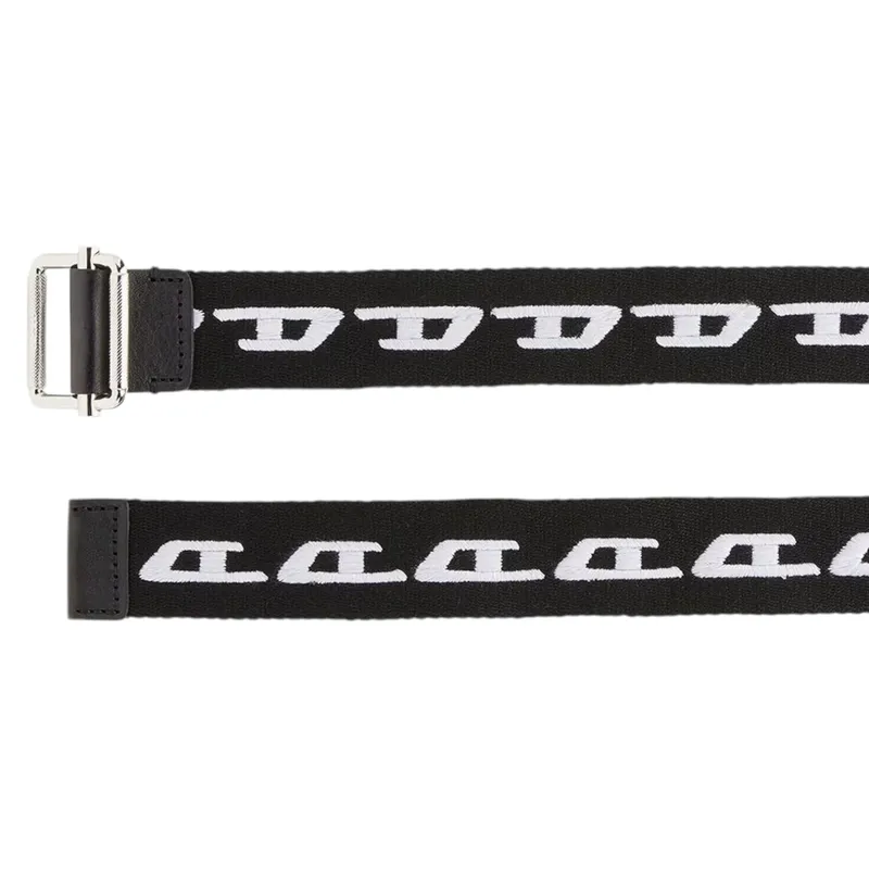 diesel b-didi mens belts for jeans metal buckle woven black0