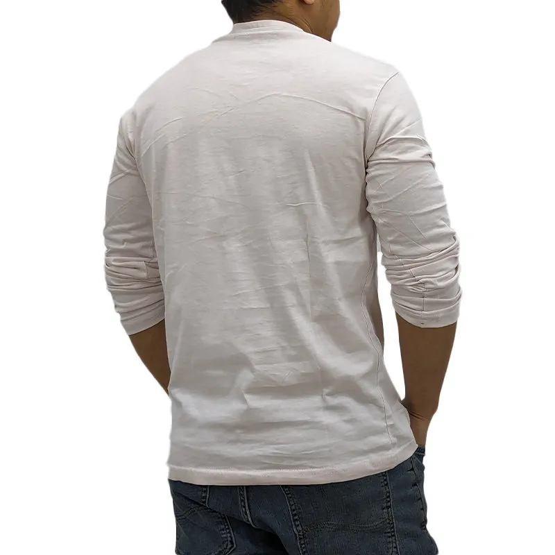 jack & jones mens long sleeve t shirts cotton tee crew neck top light pink0