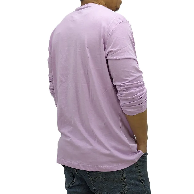 jack & jones mens long sleeve t shirts slim fit cotton tee top lavender0