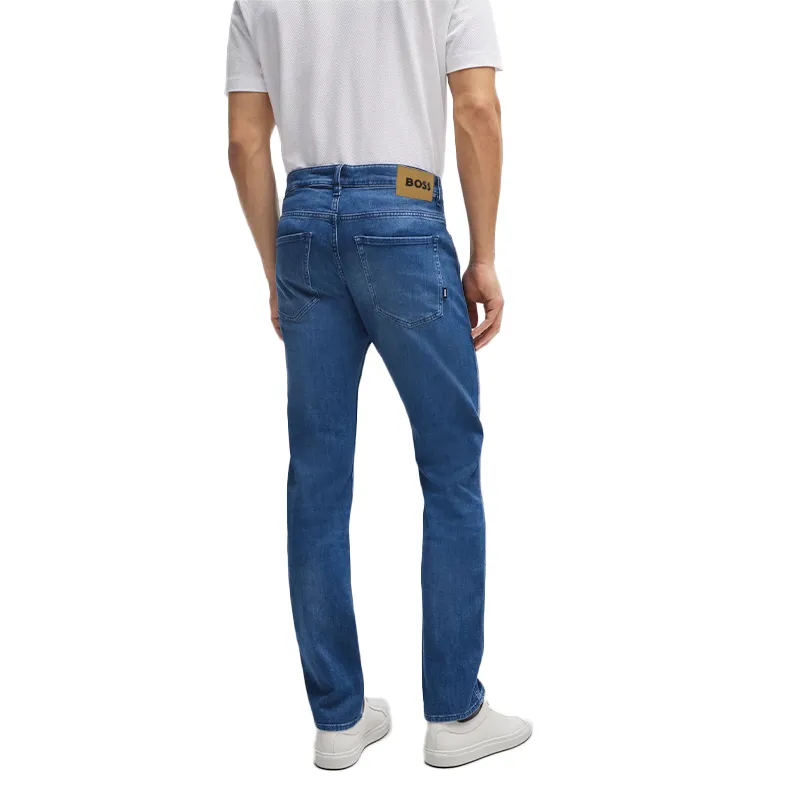 boss mens denim jeans slim fit italian cashmere touch blue0