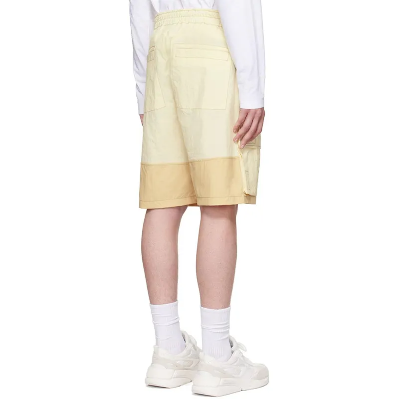 diesel p-glary-short mens cargo shorts panelled summer multi pocket cream0