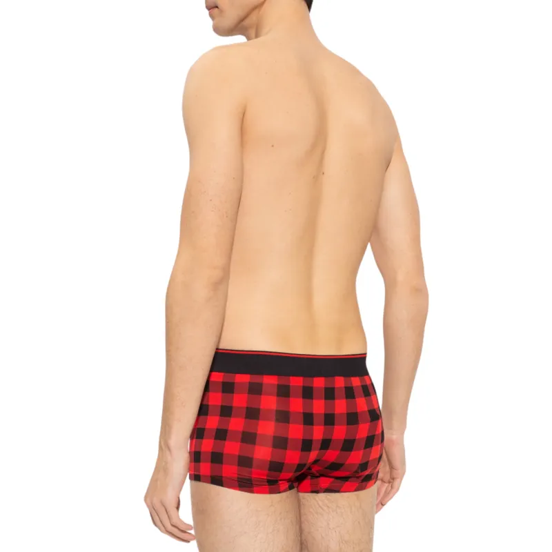 diesel umbx-damien mens boxer trunks cotton underwear red0
