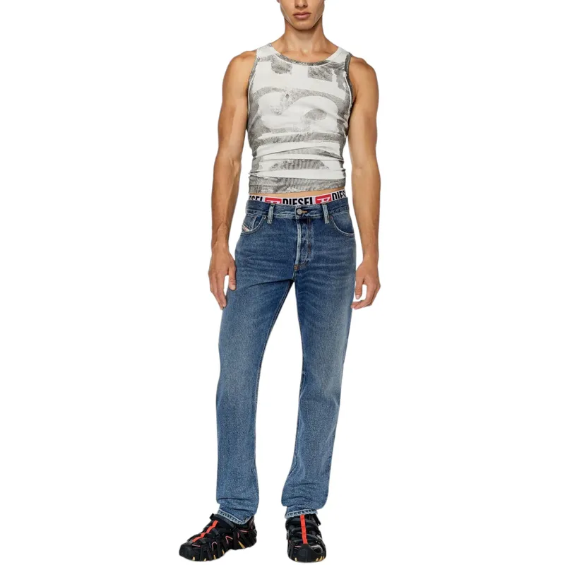 diesel 1995 mens denim jeans straight leg mid waist faded pants0