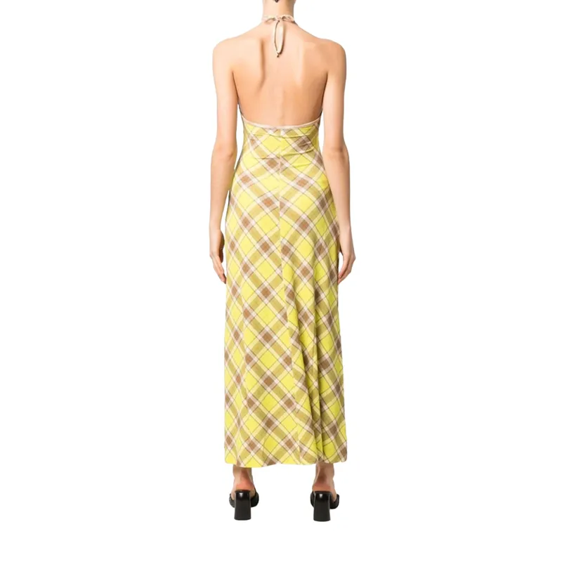 diesel d-maxim-c2 womens plaid dress summer long maxi0