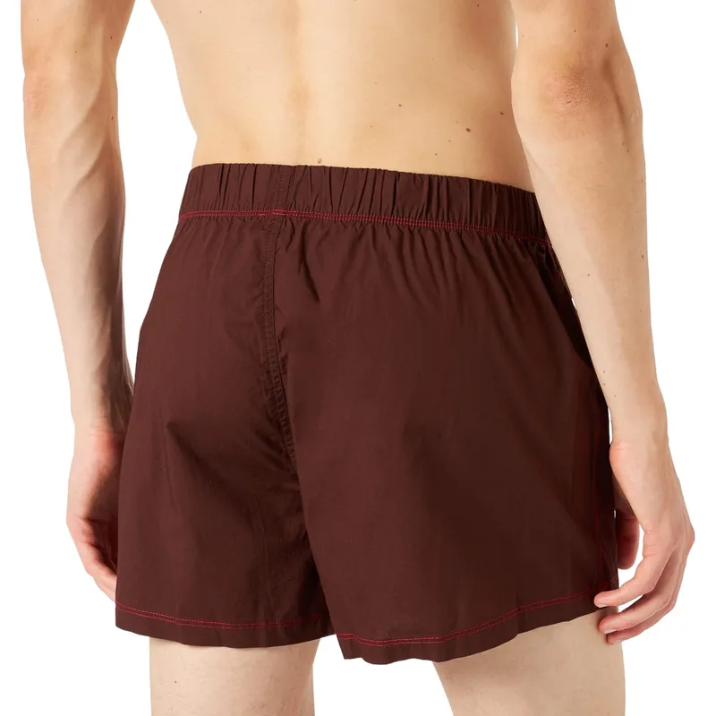 diesel uubx-stark mens boxer shorts brown woven cotton underwear0