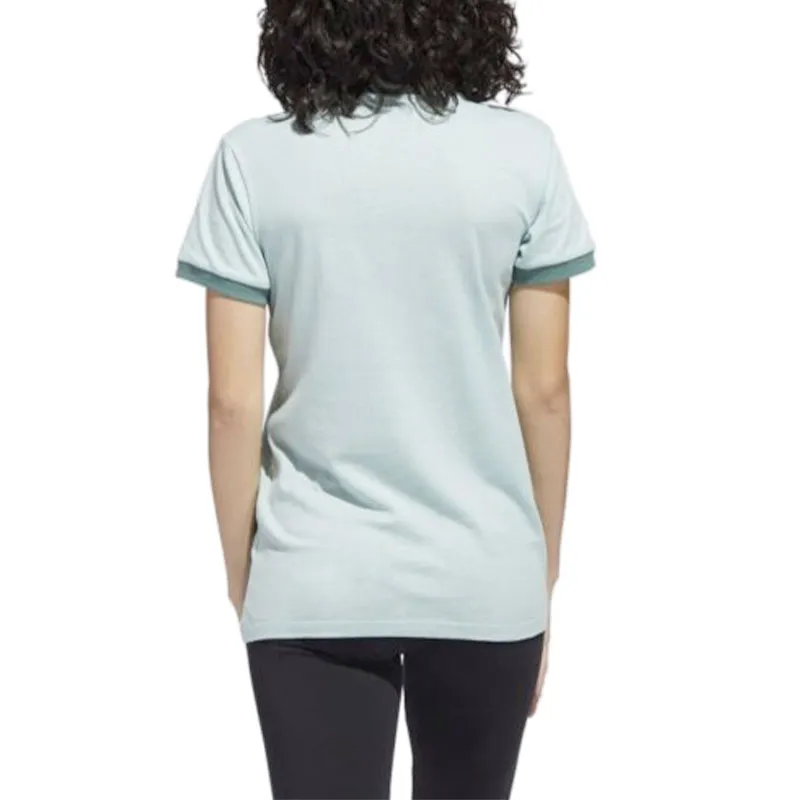 adidas ge0338 womens t shirts ribbed crew neck sports cotton tee0