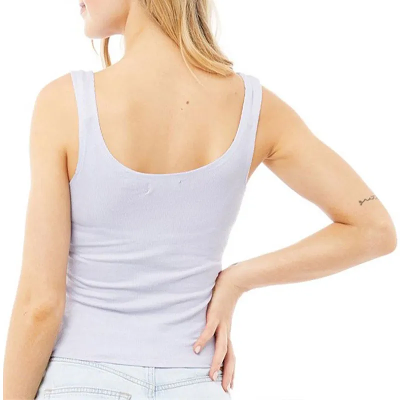 brave soul womens vest sleeveless scoop neck button up top lilac0
