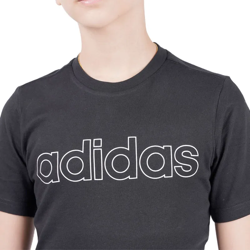 adidas gn4006 kids t shirts crew neck short sleeve black0