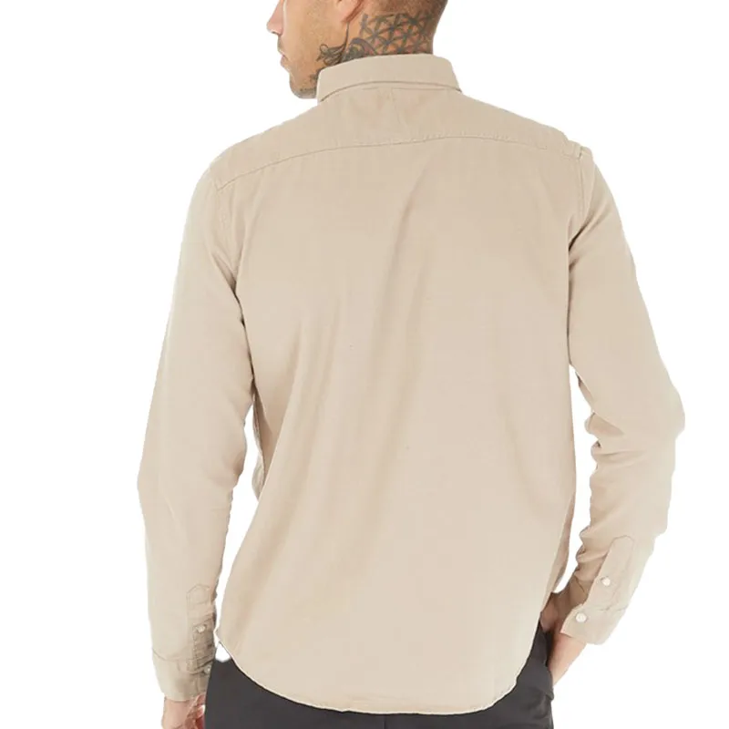 brave soul mens cotton twill shirts long sleeve party formal stone0