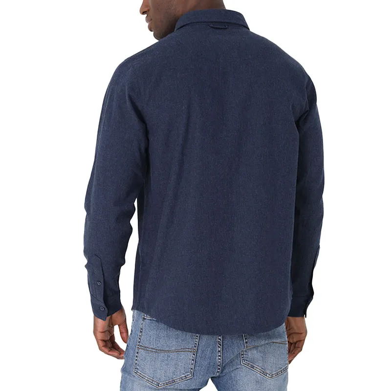 brave soul mens flannel shirts brushed woven party top denim marl0