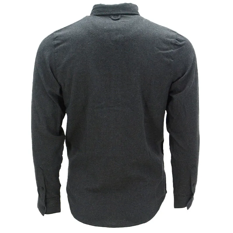 brave soul mens flannel shirts brushed woven party top charcoal0