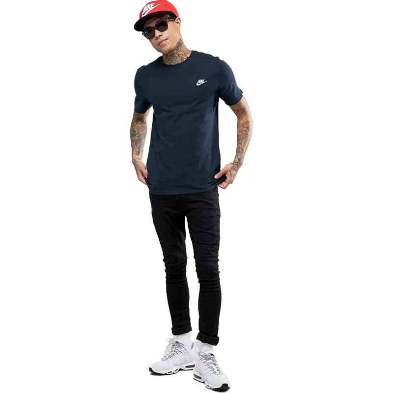 nike mens logo t shirts crew neck short sleeve sports jersey navy0