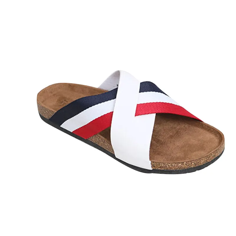 brave soul mens cross over sandals beach sliders flip flops white0