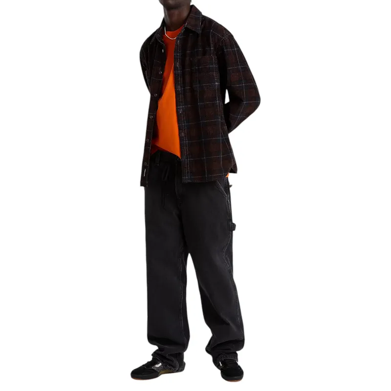 mens shirts winter jackets button up long sleeve vintage quilted check shackets0