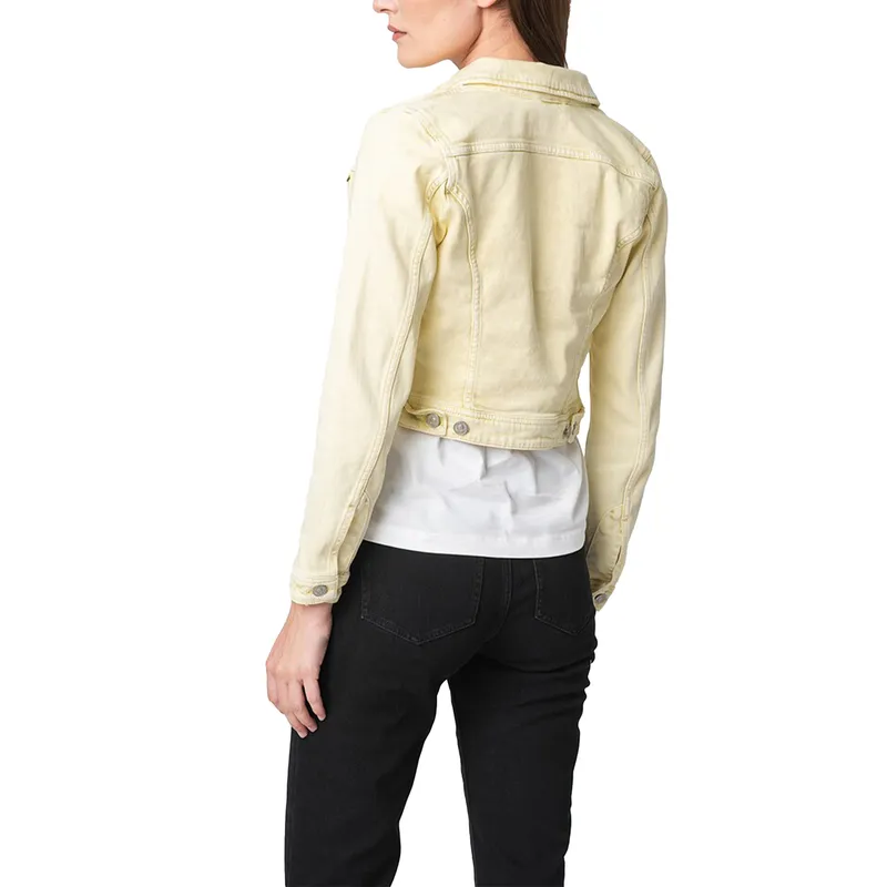 diesel de-slimmy 09c93 womens denim jacket cropped yellow0