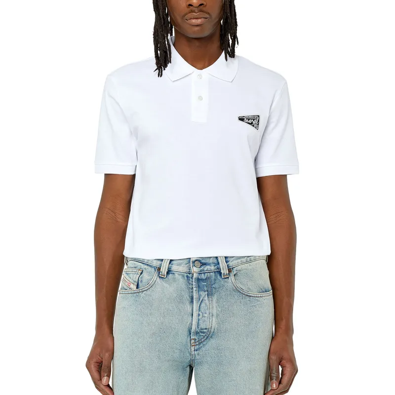 diesel t-smith-g3 a10632 mens polo shirts short sleeve white0