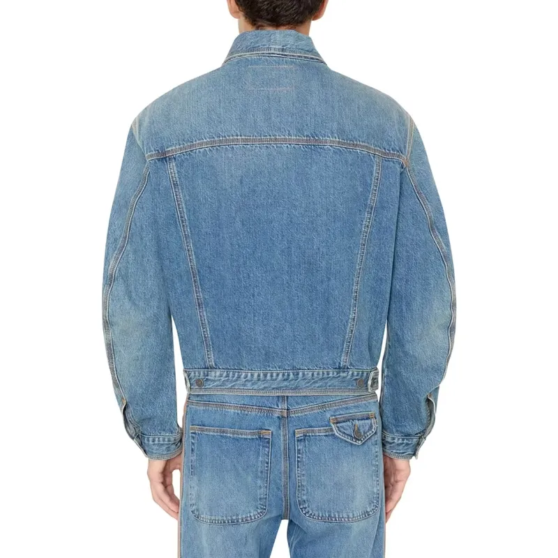 diesel d bas 0eiaw mens trucker jacket denim regular fit0