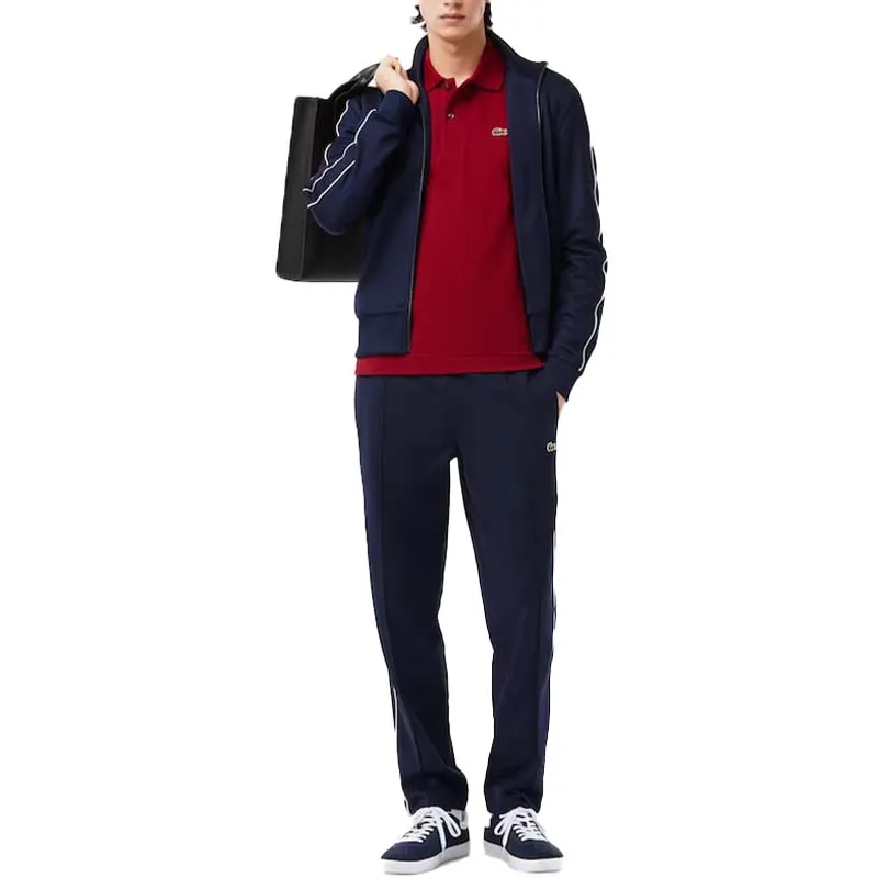 lacoste l1212 mens polo shirts collared classic fit top bordeaux0