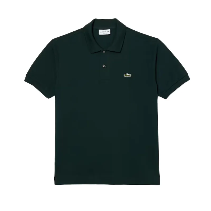 Lacoste L1212 Mens Polo Shirts Collared Classic Fit Top Sinople Green Top Brand Outlet UK