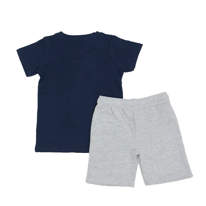 disney unisex kids boys t shirts and shorts set future king outfit navy & grey0