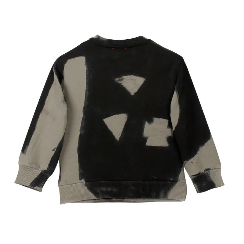 diesel smart unisex kids girls pullover sweatshirt crew neck black0