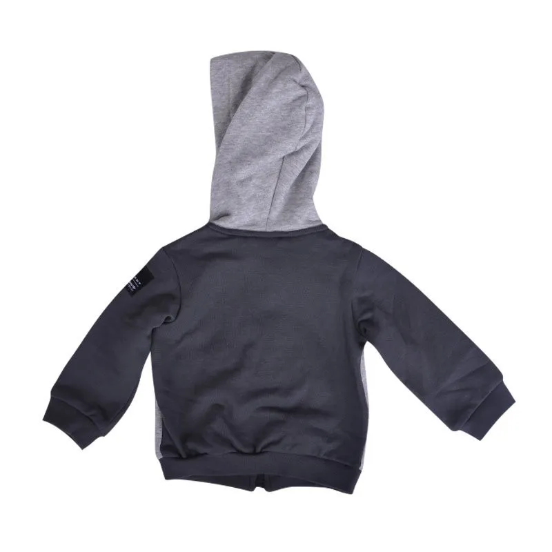 adidas unisex kids baby boy hoodie full sleeve grey 3 - 6 month0