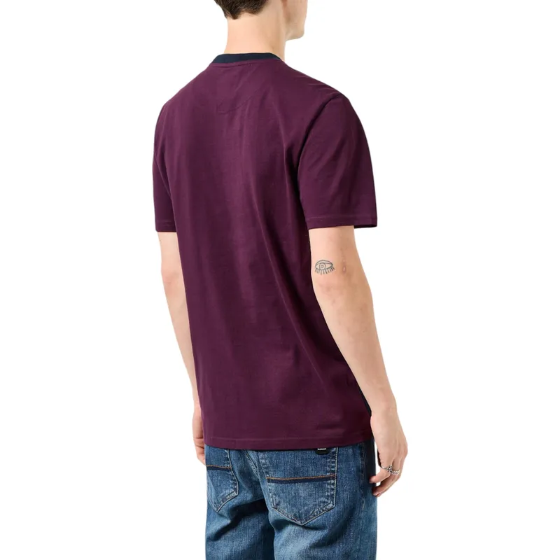 weekend offender mens t shirts lederle retro panelled regular fit0
