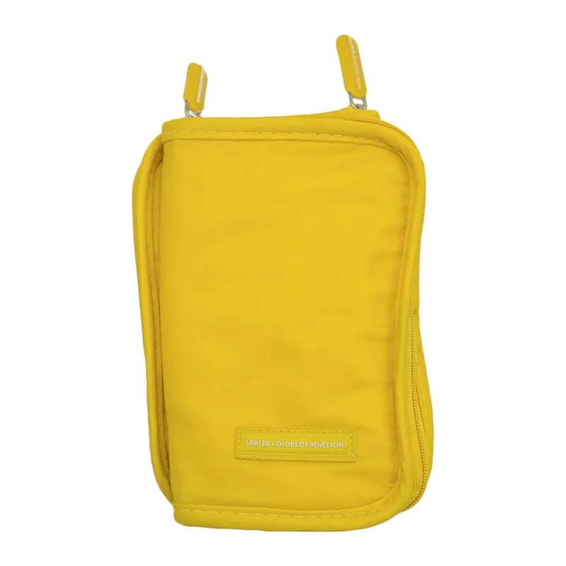united colors of benetton cosmetics brush case organizer makeup bag yellow0