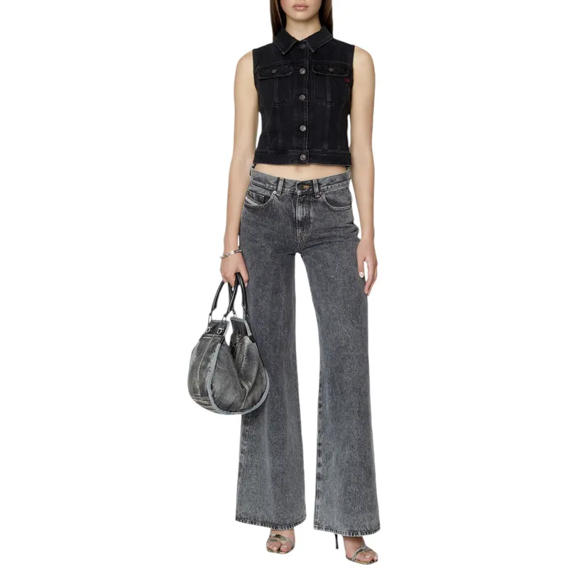 diesel de-slimmy-sm womens denim waistcoat vest gilet0