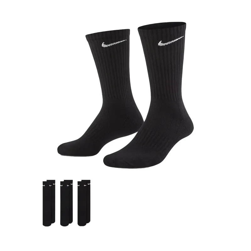 nike sx7664 mens crew socks everyday cushioned 3 pack dri-fit black0