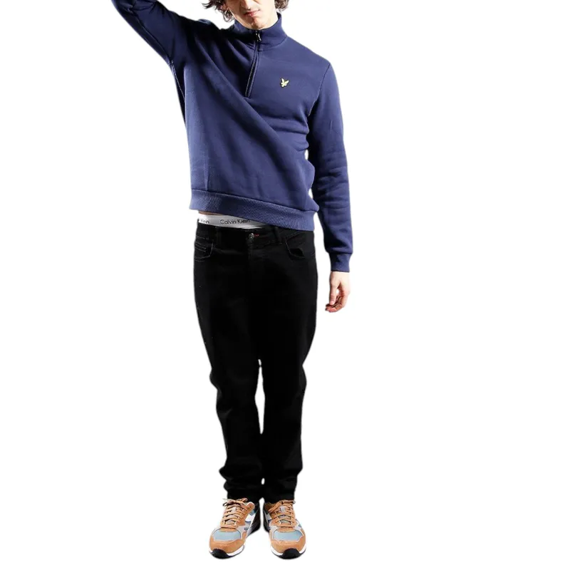 lyle & scott ml2022v loopback half zip mens jumper bright navy0