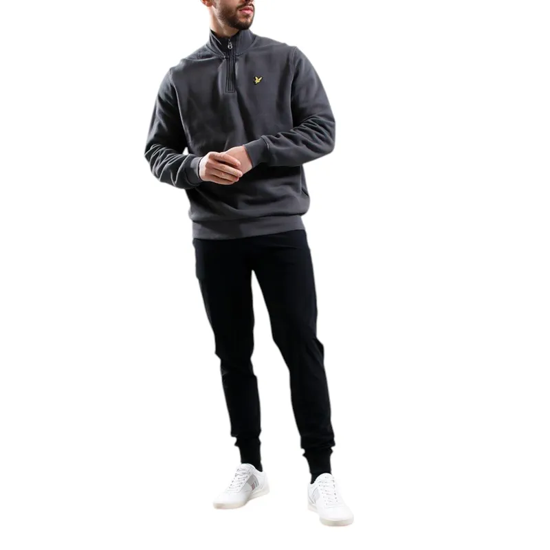 lyle & scott ml2022v loopback half zip mens jumper gunmetal0