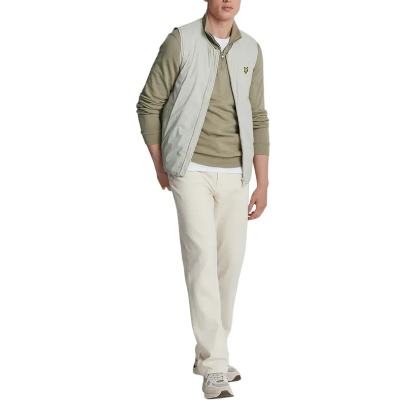 lyle & scott ml2022v loopback half zip mens jumper smoke green0