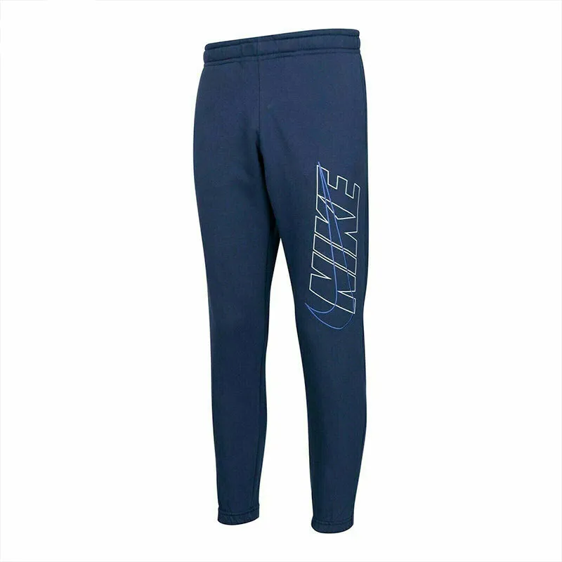 nike mens fleece joggers sports wear gym navy0