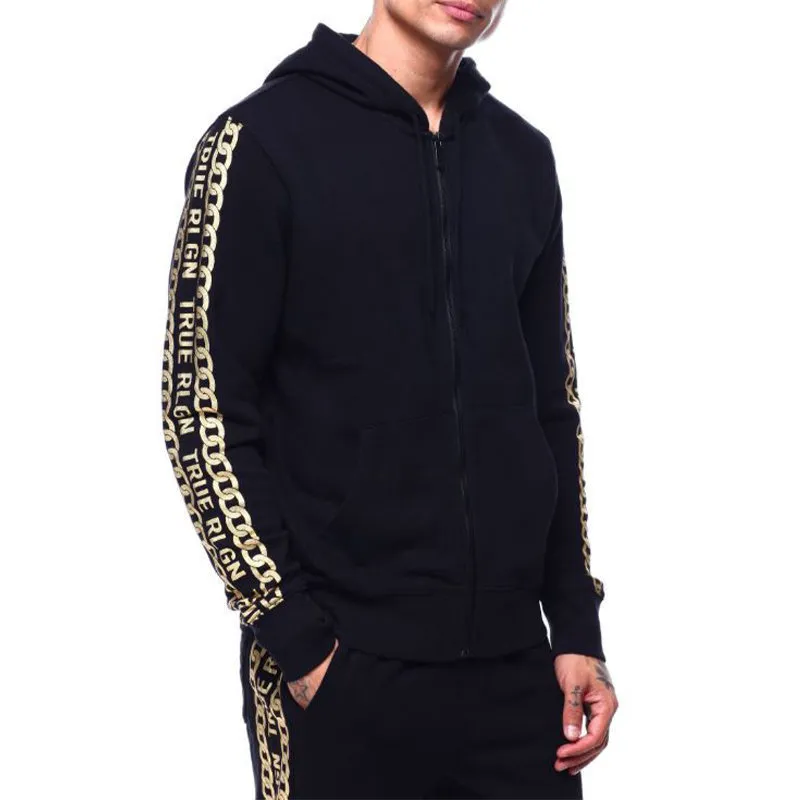 true religion mens zip hoodie cotton fleece  sweatshirt black0